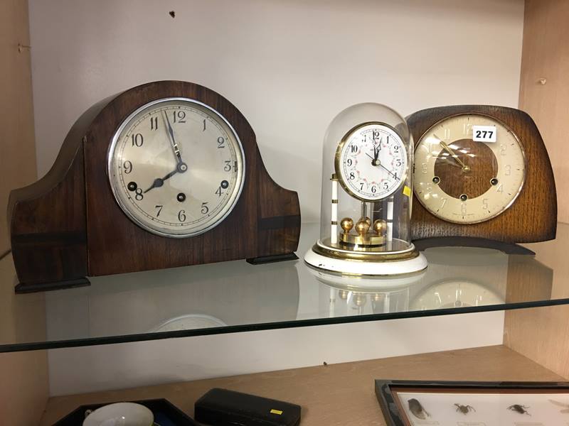 Two mantle clocks and an Anniversary clock