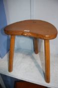 A Robert 'Mouseman' Thompson three legged stool