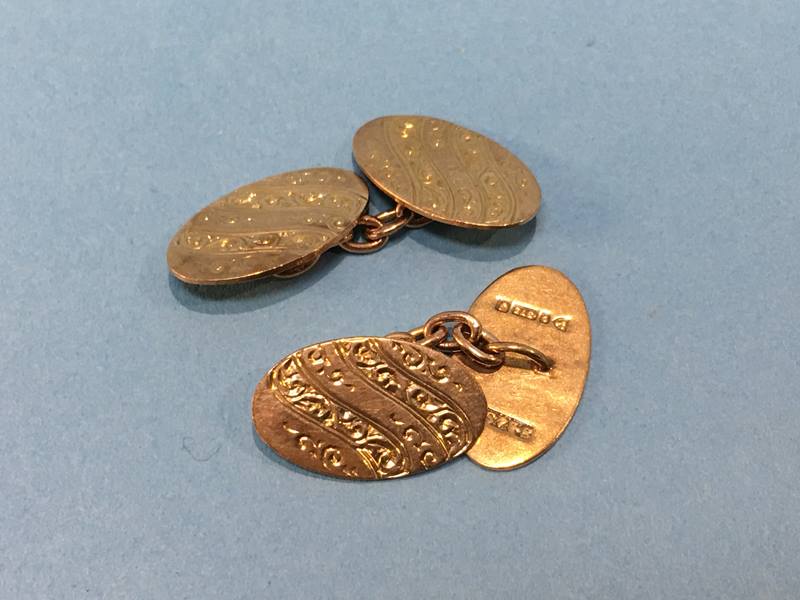 Pair of 9ct gold cufflinks, weight 6.1g - Image 2 of 2