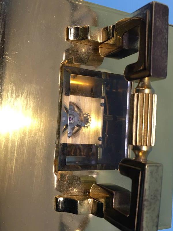 A good quality Matthew and Norman carriage clock, with strike action - Image 9 of 14