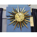 A Metamec Sunburst clock