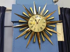 A Metamec Sunburst clock