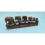 A carved wood Elephant chain