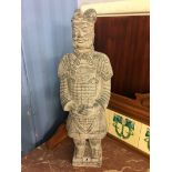 Cast figure of a Chinese warrior