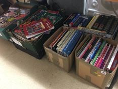 Seven boxes of books and magazines