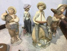 Four Lladro figures