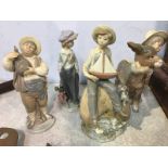 Four Lladro figures