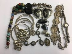 Assorted jewellery, silver etc.