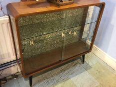 Teak sliding door bookcase