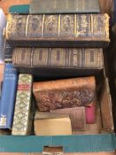 Box of books, including family bibles etc.