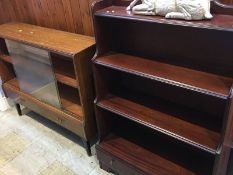 Stag style open bookcase and a sliding door bookcase