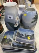 Assorted Bing and Grondahl and Royal Copenhagen china