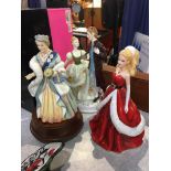 Various figures including Royal Doulton 'Holiday Barbie'