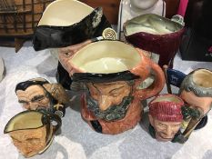 Collection of Royal Doulton Toby jugs