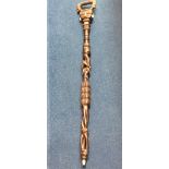 Carved African walking cane