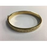 A gold plated (filled) bangle