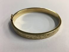 A gold plated (filled) bangle