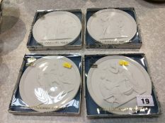 Four Royal Copenhagen plaques