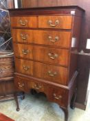 Walnut chest on stand