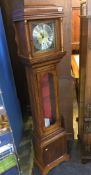 Oak cased grandmother clock