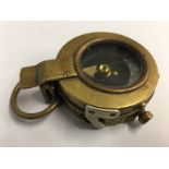 A brass compass