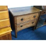 Oak two drawer chest