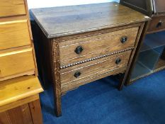 Oak two drawer chest