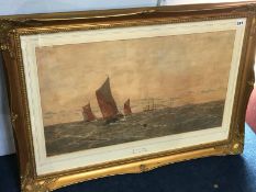 William Thomas Nichol Boyce, watercolour, signed, dated 1904, 'Shipping off the Tyne'