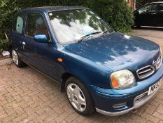 Nissan Micra Tempest, 998cc, petrol, first registered in 01/09/2002, number of former owners 1,