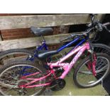 Two children's mountain bikes