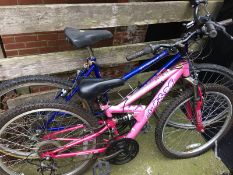 Two children's mountain bikes