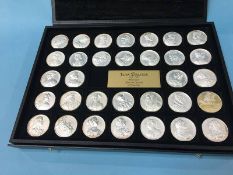 A Jean Dassier Medal collection, a set of 34 replica models