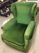 A large green armchair