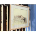 Pamela Rondel, pastel, signed, 'Nude of a lady'