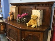 A heavily carved oak sideboard