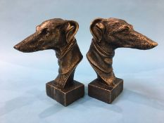 Pair of whippet heads