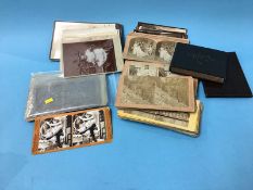 Quantity of negative Spithead Review, a collection of stereoscopic viewer cards etc.