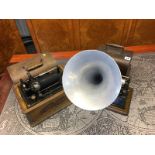 A Thomas Edison 'Gem' phonograph, G67531, a standard phonograph and a quantity of records
