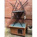 Rabbit run, garden table and two chairs