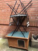 Rabbit run, garden table and two chairs