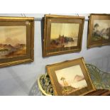 William Baker, set of four watercolours, 'Highland landscapes'