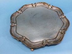 A silver salver, Sheffield 1932, makers marks Atkin Brothers, weight 13.2oz/559.7 gram