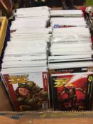 Box of Marvel and DC comics