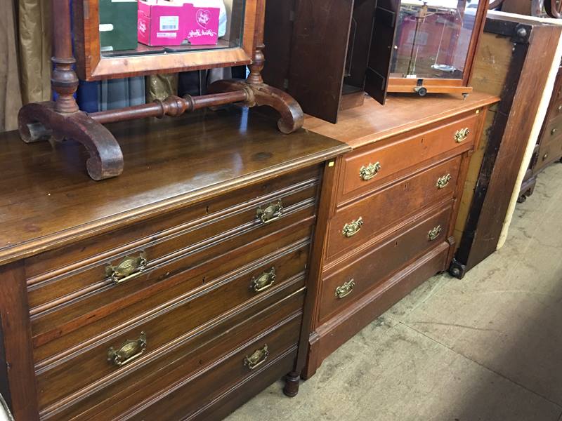 Ottoman and two chest of drawers