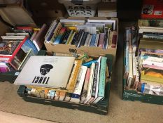 Four boxes of books