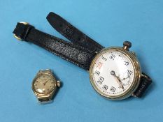 A 9ct gold gentleman's wristwatch and a 9ct ladies Rotary watch