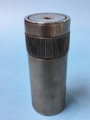 A Dupont of Paris engine turned cylindrical table lighter