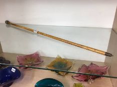 A silver top cane