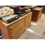 Two teak chest of drawers