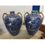 Pair Malvern pattern vases